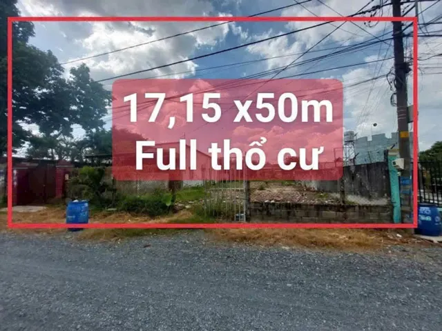 Tân Thạnh Đông – 857M² Full Thổ Cư - Đất Đẹp, Dân Cư Hiện Hữu