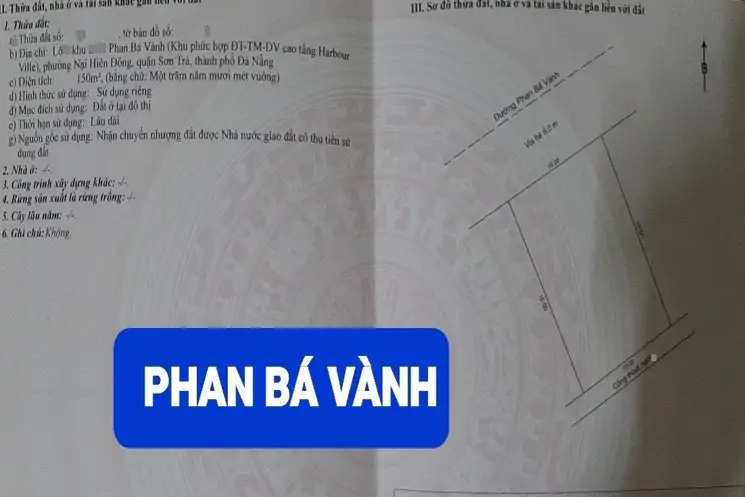Bán Đất Đường Phan Bá Vành, Sơn Trà, Đà Nẵng - ảnh 1