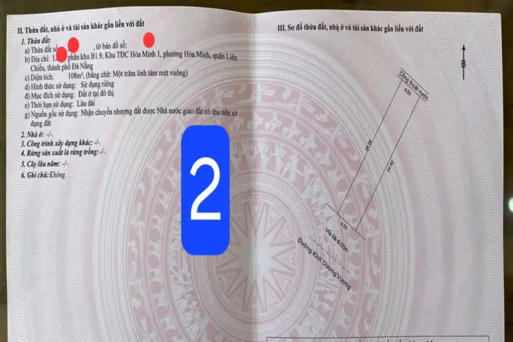 Cần Bán 1 Cặp Đất Mặt Tiền Đường Kinh Dương Vương- Phường Hòa Minh - ảnh 1