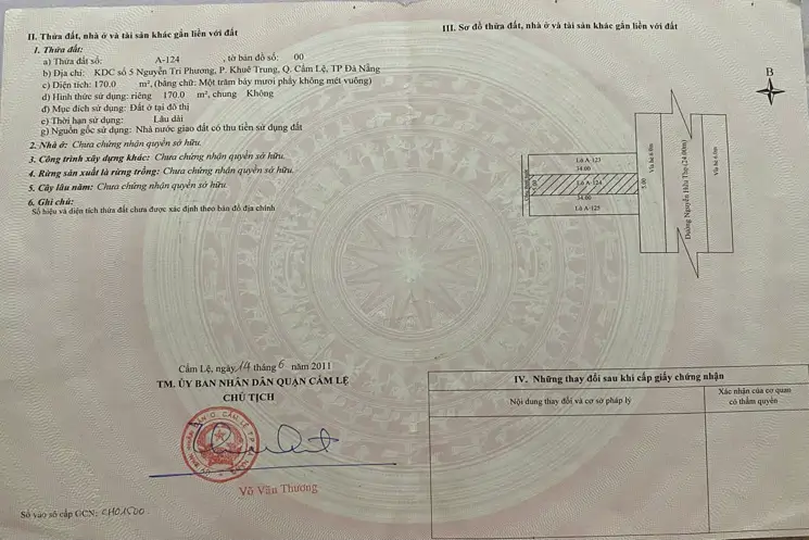 Chính Chủ Cần Bán Lô Đất Tại Phường Hòa Cường Bắc – Quận Hải Châu – Đà Nẵng - ảnh 1