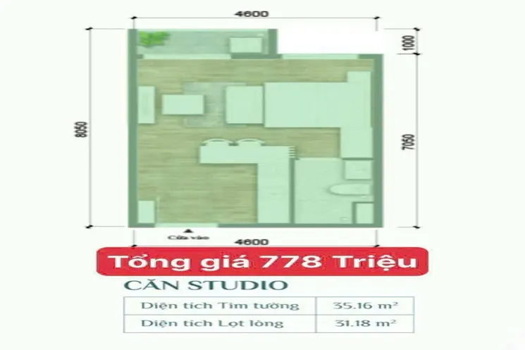Căn Hộ Studio Chỉ Từ 778 Triệu – Full Nội Thất, Vào Ở Ngay