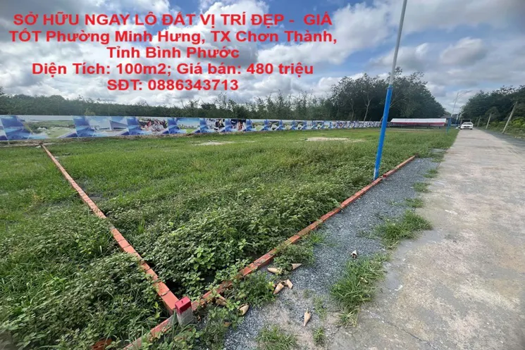 Sở Hữu Ngay Lô Đất Vị Trí Đẹp - Giá Tốt Phường Minh Hưng, Tx Chơn Thành, Tỉnh Bình Phước