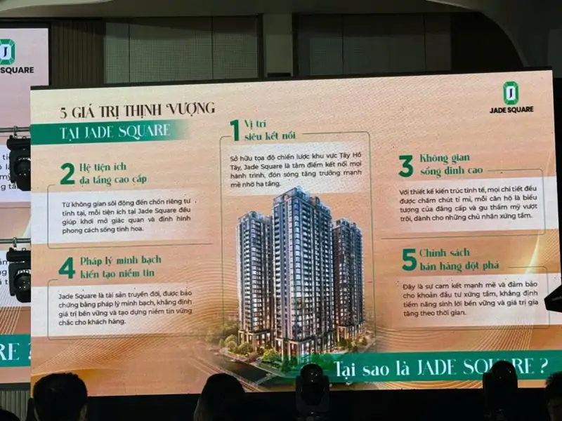 Jade Square Tây Hồ Tây: Khu Căn Hộ Cao Cấp - View Sông Hồng, Tiện Ích 5 Sao