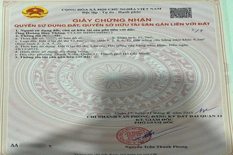 Siêu Phẩm Cặp Đất Đẹp (4X15.5) Mặt Tiền Thạnh Xuân 38, Q12