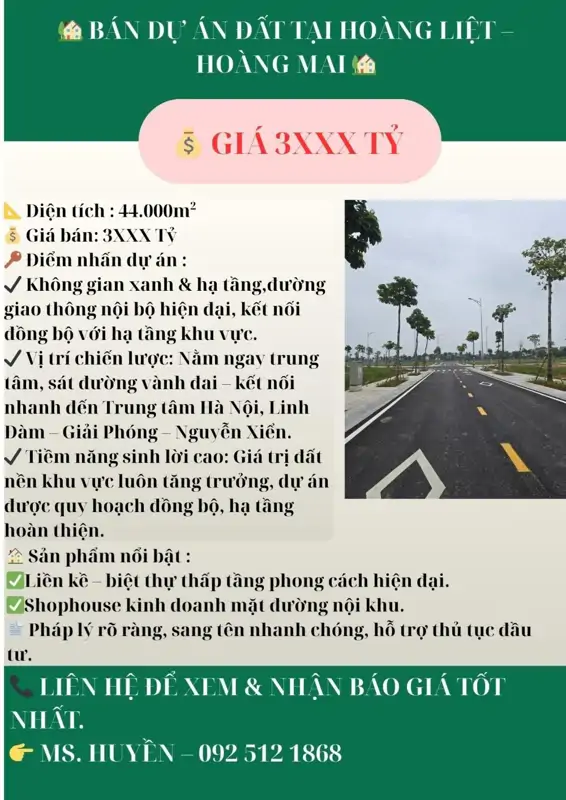 Bán Đất Dự Án Hoàng Liệt Hoàng Mai - Vị Trí Vàng, Tiềm Năng Sinh Lời Cao