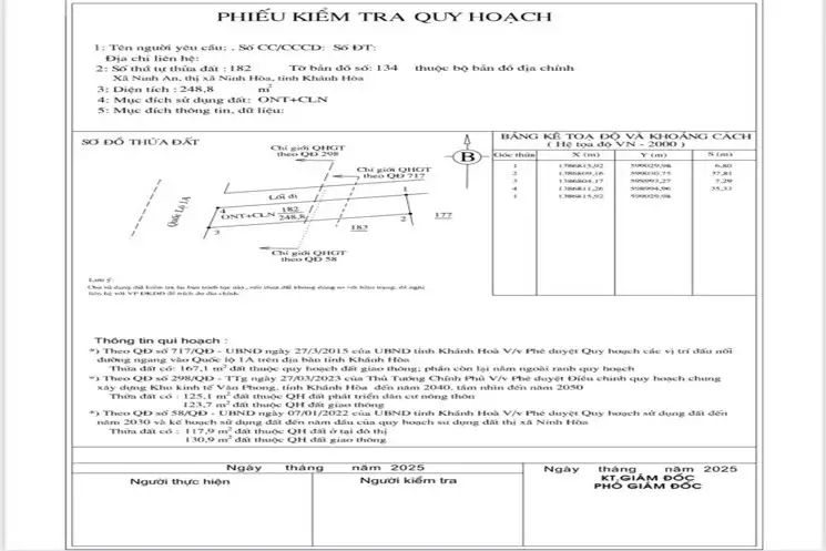 Lô Đất Vị Trí Đẹp- Chính Chủ Cần Bán Lô Đất Mặt Tiền Ql1a  Ninh An, Ninh Hoà, Khánh Hoà