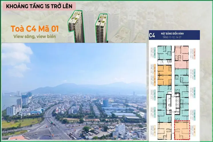Cần Bán Suất Ngoại Giao Căn Hộ Cao Cấp Chân Cầu Sông Hàn, Tp Đà Nẵng. 48M2 Giá 4 Tỷ, Sở Hữu Lâu Dài - ảnh 1