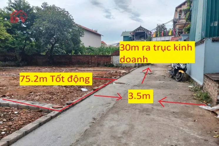 Siêu Hót Bán Lô Đất Đẹp 75,2M Tại Tốt Động-Chương Mỹ-Hà Nội