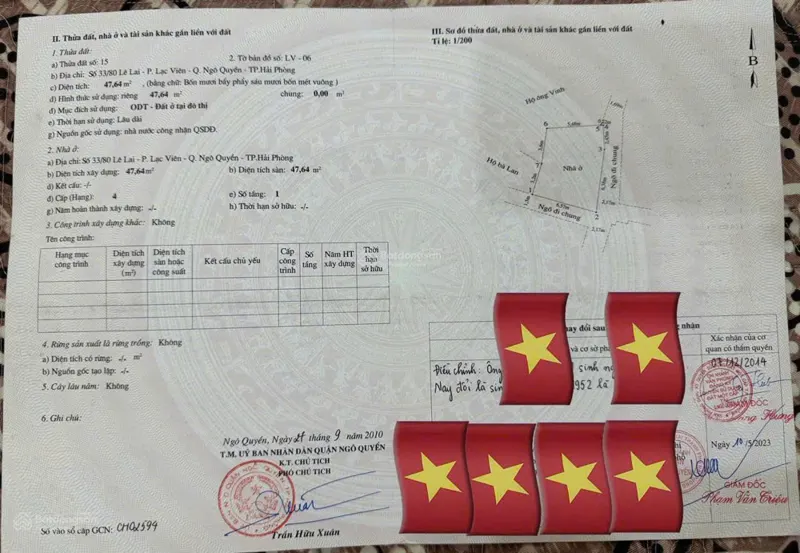 Chính Chủ Bán Đất Tặng Nhà Cấp 4, Tại Đường Lê Lai, Lạc Viên, Ngô Quyền, Hải Phòng
