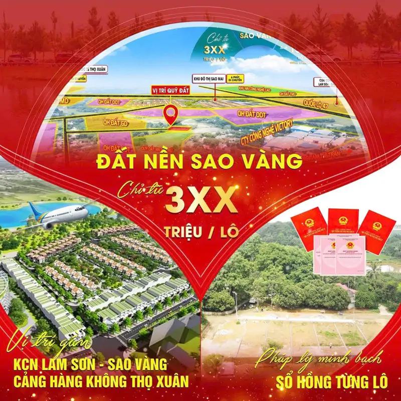 Còn 4 Lô Duy Nhất---   Đất Lõi Đô Thị Lam Sơn – Chỉ 3Xx Triệu/lô