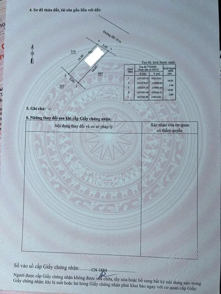 Nhà Mình Có Mảnh Đất Ở Hoà Thành , Tây Ninh - Tổng Diện Tích : 82,2M Vuông