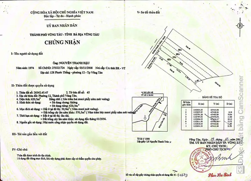 Bán Gấp Lô Đất Mặt Tiền Đường Phước Thắng – Sát Đường Ven Biển ♦