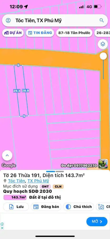 Diện Tích 5X29-Thổ Cư 100M2 Mặt Tiền Nhựa Ấp 1.Tóc Tiên-Gần Hồ Rất Mát Mẻ