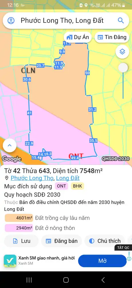 Bán Giúp Lô Đất 8.900M2 Vị Trí Cực Đẹp Tại Xã Đất Đỏ, Tphcm - ảnh 1