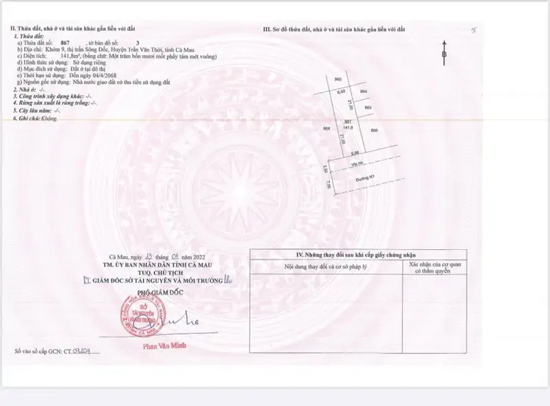 Bán Đất Nền Dự Án Tại Thị Trấn Sông Đốc, 28 Triệu, 141.8M2, Hàng Hiếm