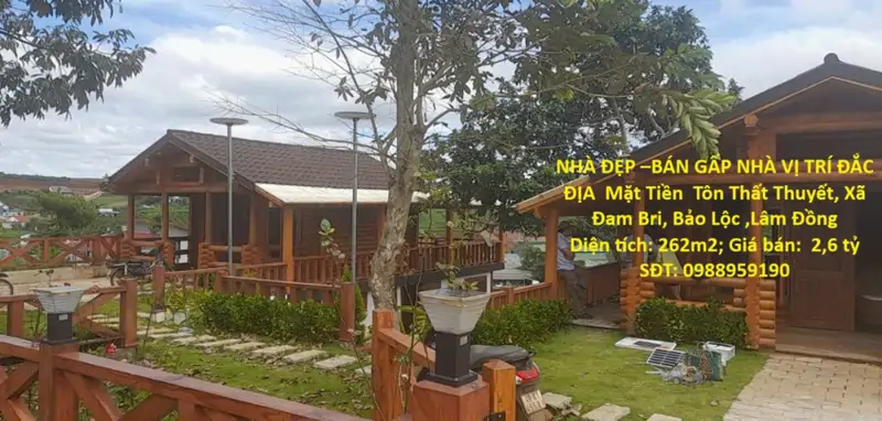 Nhà Đẹp –Bán Gấp Nhà Vị Trí Đắc Địa  Mặt Tiền  Tôn Thất Thuyết, Xã Đam Bri, Bảo Lộc ,Lâm Đồng