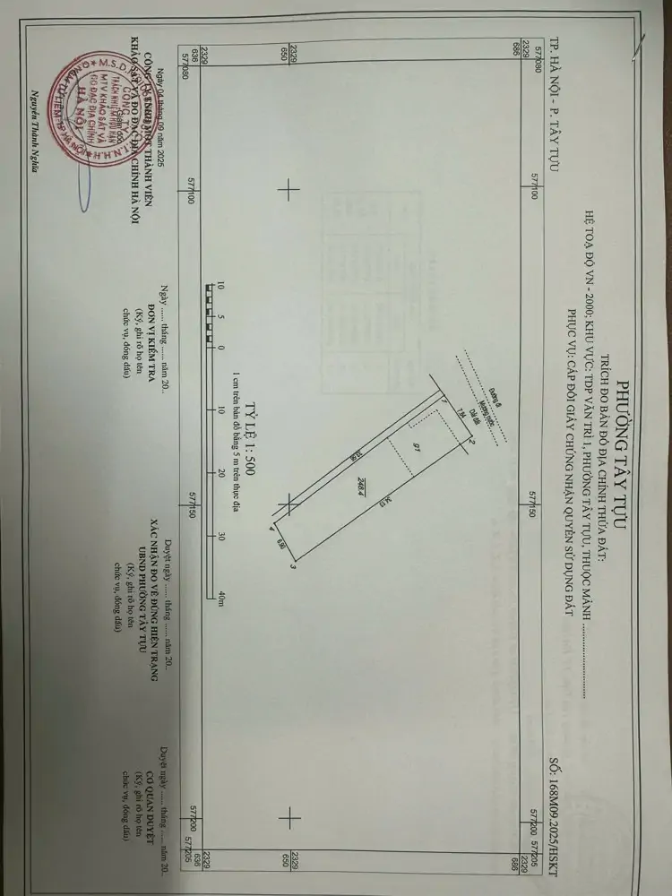 Bán 248.4M2 Đất Nông Nghiệp Mặt Đường Hoàng Quốc Việt Kéo Dài Giá 40Tr/m2 Lh; 0931982626
