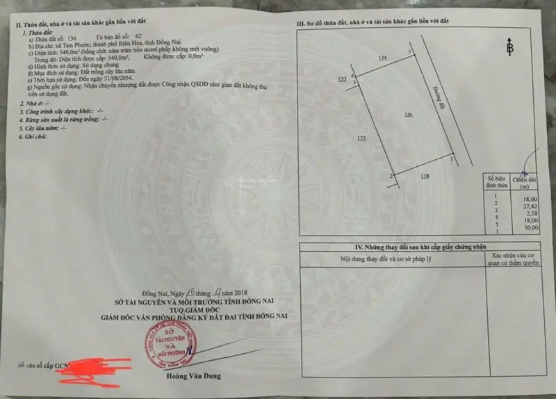 Vị Trí Đẹp - Đầu Tư Sinh Lời - Chính Chủ Bán Đất Mặt Tiền Phường Tam Phước, Biên Hòa, Đồng Nai