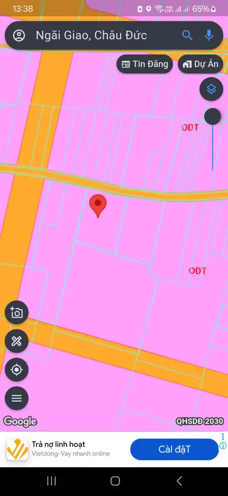Đất Ở Đường Số 1 Lạc Long Quân,1992Mv  Co 300 Thổ Cư, Ngãi Giao - ảnh 1