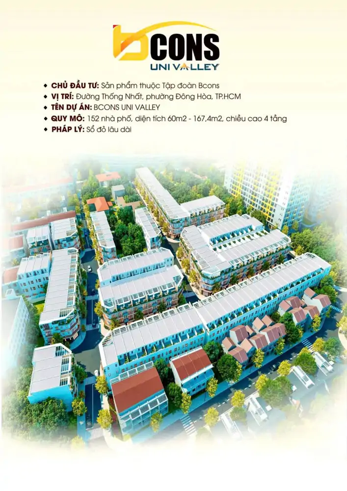 Trung Tâm Đô Thị Dĩ An - Nhà Phố Bcons Uni Valley - Khu Đô Thị Bcons City - ảnh 1