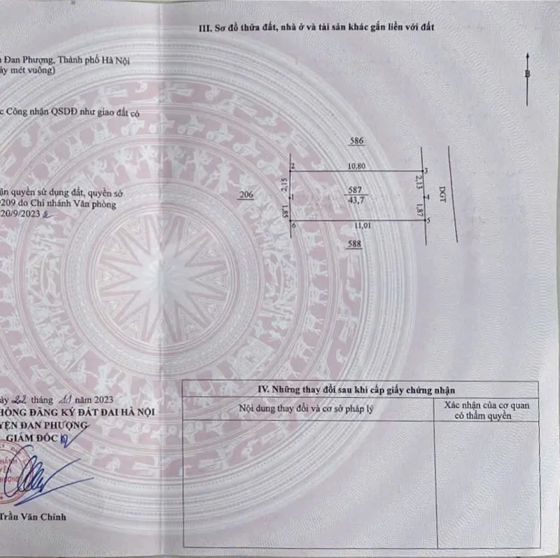 Cc Cần Bán Lô Đất 43.7 Mét Ở Phương Đình - Đan Phượng- Hà Nội.ngõ Thông. Ô Tô Qua Đất.giá Đầu