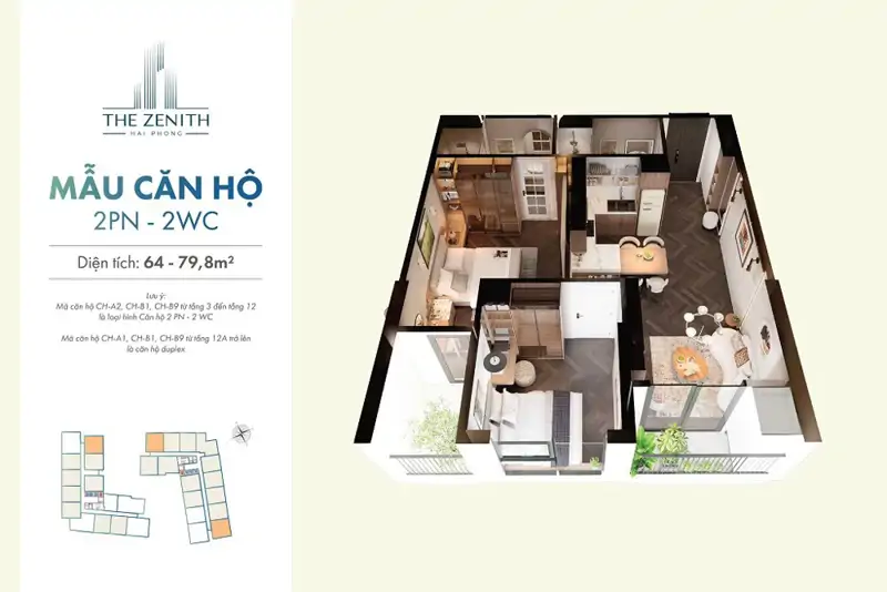 Siêu Hot – Bán Căn Hộ The Zenith Đồng Hòa – Trung Tâm Kiến An