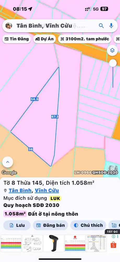 Bán Đất Tại Phường Tân Triều. Vĩnh Cửu. Đồng Nai-0909808615