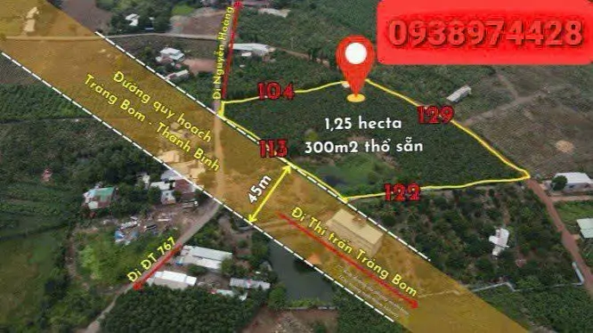 Bán Đất 2 Mặt Tiền Đường Tổ 1 - Tân Lập 2 Xã Cây Gáo, Huyện Trảng Bom, Tỉnh Đồng Nai-0909808615