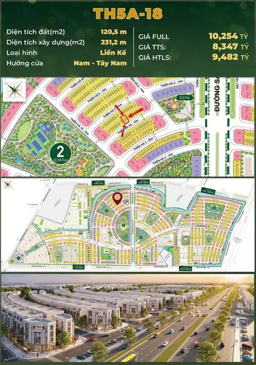  Liền Kề 4 Tầng – Th5a-18  Phân Khu Thiên Hà – Vinhomes Golden City - ảnh 1