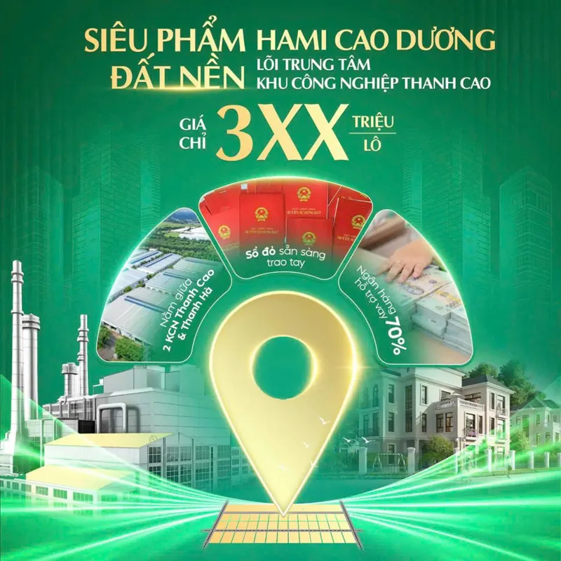 Đất Nền Lõi Kcn Cao Dương – Giá Chỉ 3Xx Triệu/lô