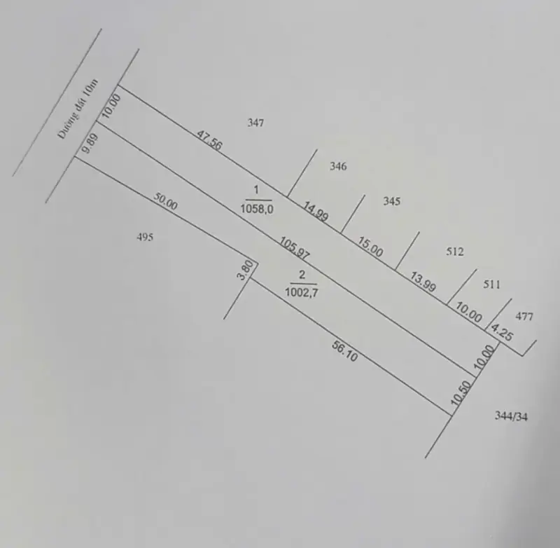 Bán Đát Mtnb 10M Đường Nguyễn Lương Bằng 1058M2 Giá 745 Trieju