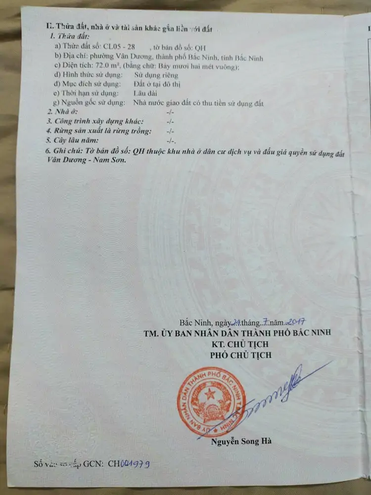 Bán Lô Giãn Dân Lãm Làng - Phường Vân Dương, Bắc Ninh, Bắc Ninh. Ngay Cạnh Công Viên K Lỗi