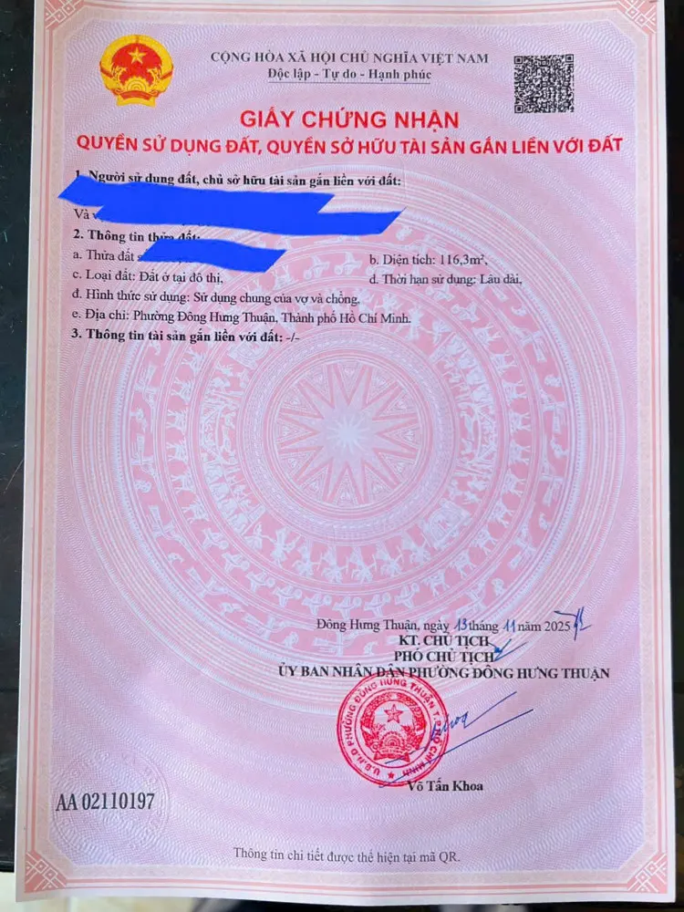 Bán Lô Đất (6.8X19) Góc 2 Mặt Tiền Duơng Thị Giang, Tân Thới Nhất, Q12