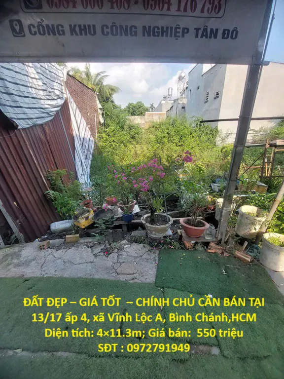 Đất Đẹp – Giá Tốt – Chính Chủ Cần Bán Tại 13/17 Ấp 4, Xã Vĩnh Lộc A, Bình Chánh, Hcm