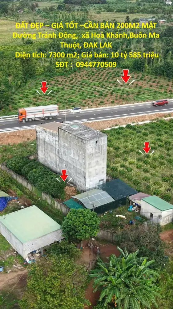 Đất Đẹp – Giá Tốt –Cần Bán 200M2 Mặt Đường Tránh Đông, Xã Hoà Khánh,Buôn Ma Thuột, Đak Lak