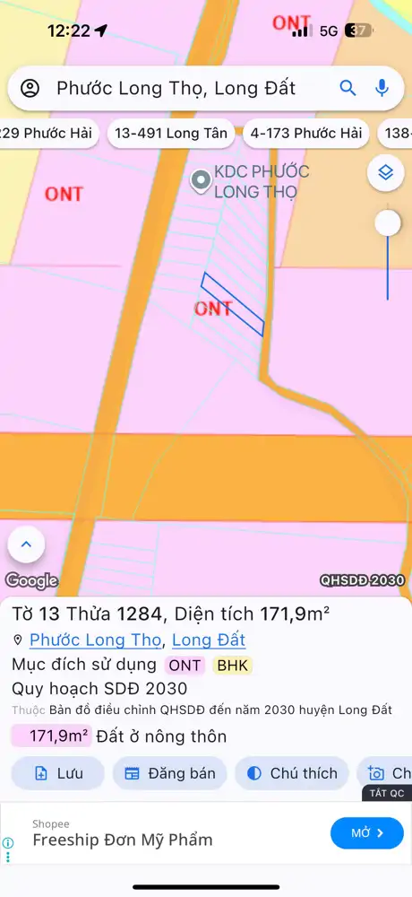 Chính Chủ Cần Ra Nhanh Lô Đất Brvt Giá Tốt Cho Khách Thiện Chí ❤✔Cách Biển Lộc An 7Km
