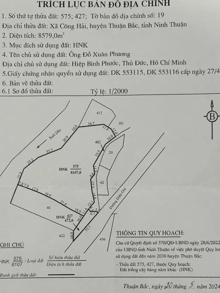 Đất Đẹp – Giá Đầu Tư - Cần Bán Lô Đất Vừơn Tại Ql1a - Nam Vịnh Cam Ranh – Khánh Hoà
