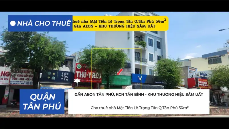 Cho Thuê Nhà Mặt Tiền Lê Trọng Tấn Q.tân Phú 50M²,17Triệu - Gần Aeon - ảnh 1