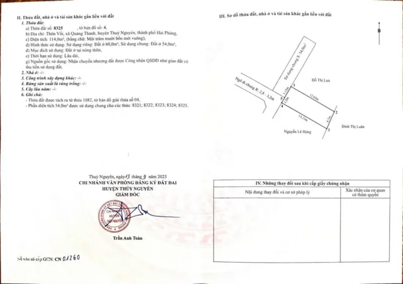 Đất Đẹp– Giá Tốt –Chính Chủ Cần Bán Nhanh Lô Đất Tiềm Năng Tại Huyện Thủy Nguyên, Tp Hải Phòng