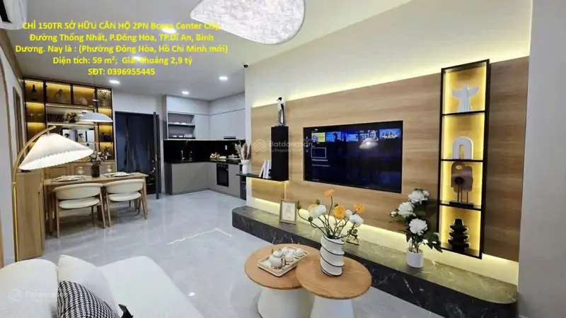 Chỉ 150Tr Sở Hữu Căn Hộ 2Pn Bcons Center City, Đường Thống Nhất, P.đông Hòa, Tp.dĩ An, Bình Dương - ảnh 1