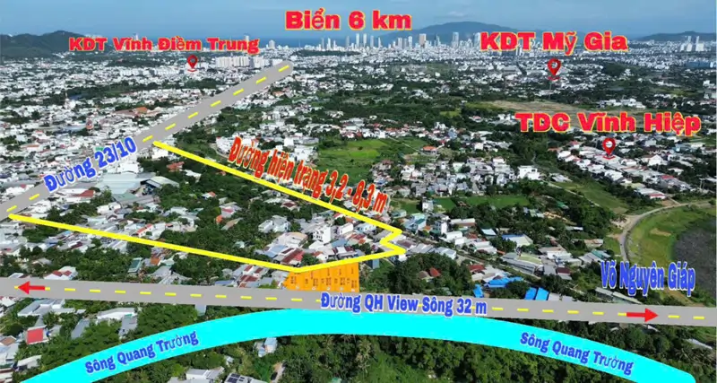 Đất View Sông Vĩnh Hiệp – 90M² Ngang 7M – Ô Tô Tới Nơi – 2.29 Tỷ - ảnh 1