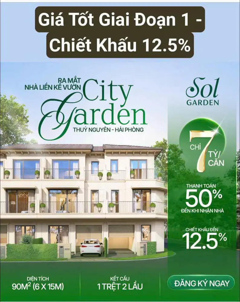 Sol Garden - Shophouse - Cạnh Kcn Vsip Tp. Hải Phòng - Trung Tâm Hành Chính Mới Tp. Thủy Nguyên - ảnh 1