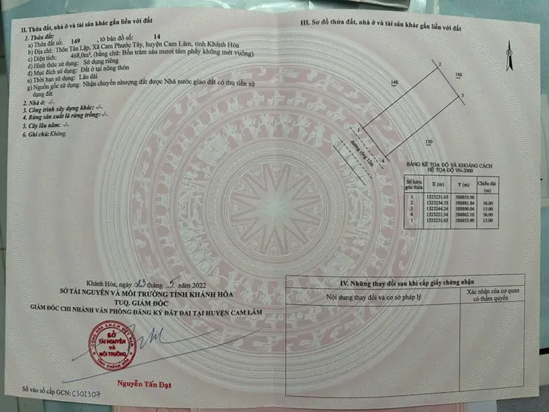 Đất Đẹp - Giá Tốt - Bán Gấp Lô Đất Tiềm Năng Tại Xã Cam Phước Tây, Cam Lâm, Khánh Hòa