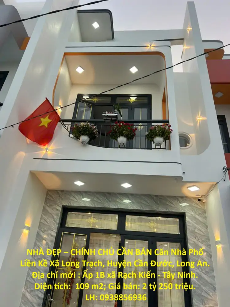 Nhà Đẹp – Chính Chủ Cần Bán Căn Nhà Phố Liền Kề Xã Long Trạch, Huyện Cần Đước, Long An