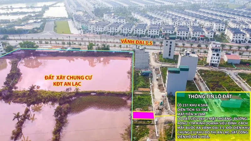 Vân Canh Đất Dịch Vụ Khu 4.5Ha Diện Tích 54M Giá 18Xtr/m Chính Chủ Bán Lô