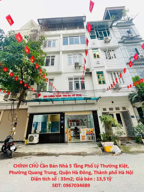 Chính Chủ Cần Bán Nhà 5 Tầng Phố Lý Thường Kiệt, Phường Quang Trung, Quận Hà Đông, Thành Phố Hà Nội