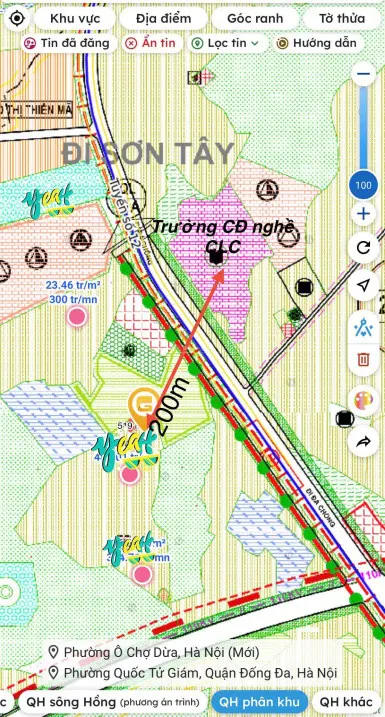Lô Đất 100 Full Thổ Cư, 2 Ô Tô Tránh, View Hồ, Vỉa Hè Rộng, Gần Khu Công Nghệ Cao, 2,5 Tỷ, Hoà Lạc