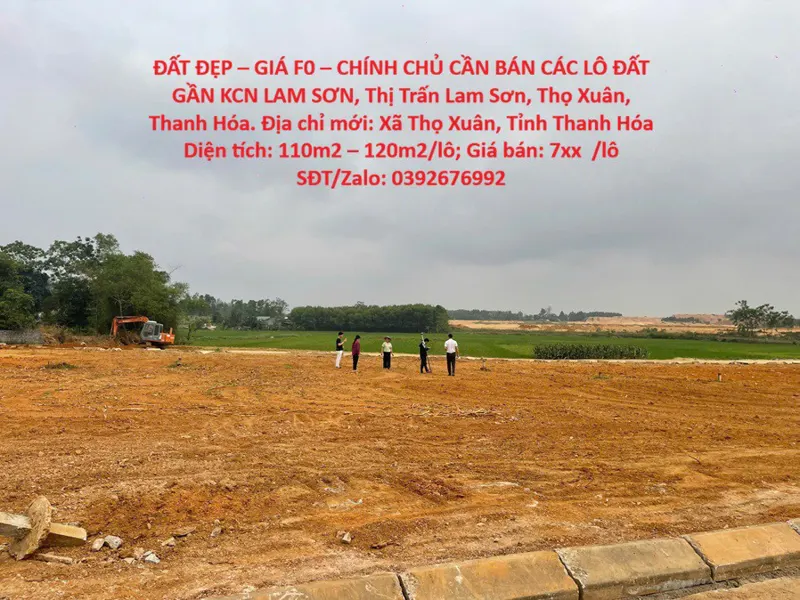Đất Đẹp – Giá F0 – Bán Các Lô Đất Gần Kcn Lam Sơn, Thị Trấn Lam Sơn, Thọ Xuân, Thanh Hóa