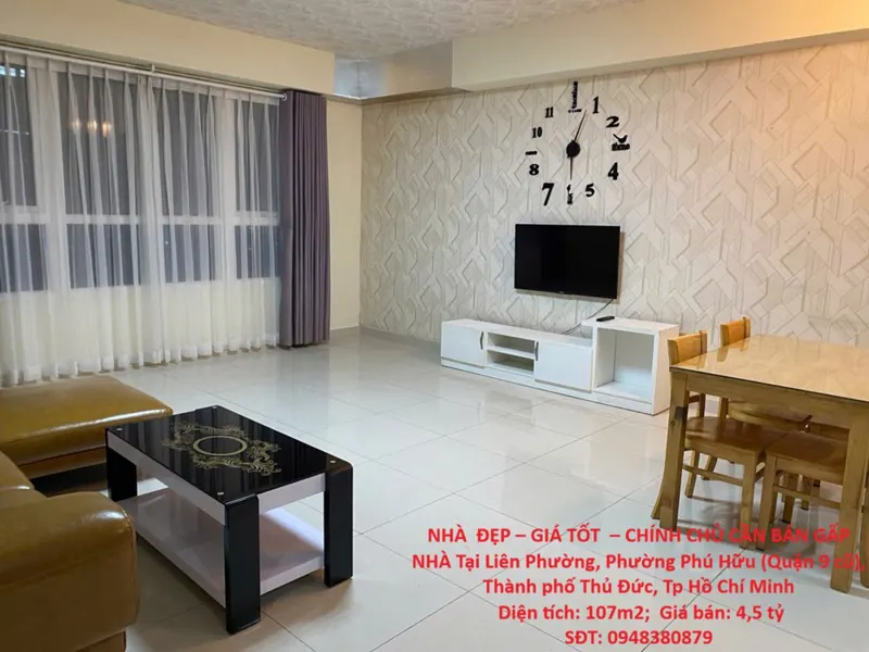 Nhà Đẹp – Giá Tốt – Chính Chủ Cần Bán Gấp Nhà Tại Phường Phú Hữu, Quận 9, Tp Hồ Chí Minh