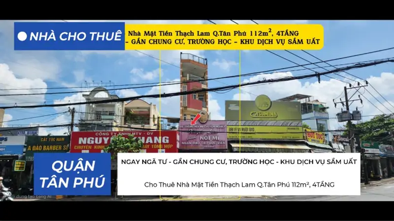 Cho Thuê Nhà Mặt Tiền Thạch Lam Q.tân Phú 112M², 4Tầng - Ngay Ngã Tư - ảnh 1
